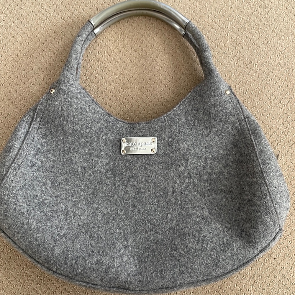 Kate Spade felt hobo shoulder bag
